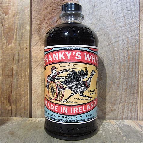 shankys whip black liqueur whiskey blend ml oak  barrel