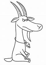 Goat Coloring Cartoon Pages Parentune Printable Worksheets sketch template