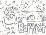 Baptist John Coloring Pages Activity sketch template