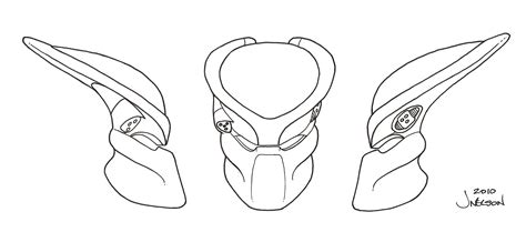 predator mask drawing  getdrawings