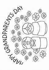 Grandparents Coloring Pages Happy Momjunction Kids Cards Color sketch template