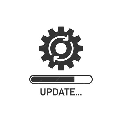 icono de actualizacion de software en estilo plano ilustracion de vector de notificacion de