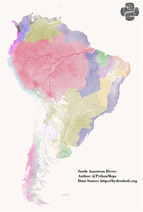 mapa de las cuencas hidrograficas de sudamerica  mapas milhaud