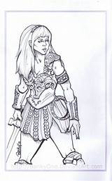 Xena Coloring sketch template