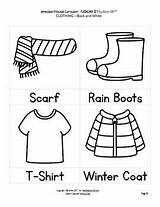Flashcards Clothing Preschool Followers Learning sketch template