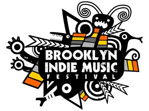 modern festival logo design  brooklyn indie  fest  ixi ninth vertical