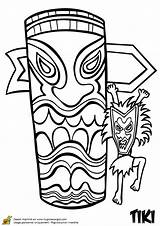 Tiki Coloring Pages Drawing Hawaiian Totem Colouring Clipartmag Man Coloriage Totems Choose Board Drawings sketch template