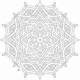 Coloring Dover Pages Mandala sketch template