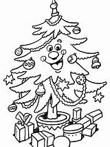 Kerstboom Kleurplaat Kerst Ballen Tekening Kerstbomen Topkleurplaat Kerstmis sketch template