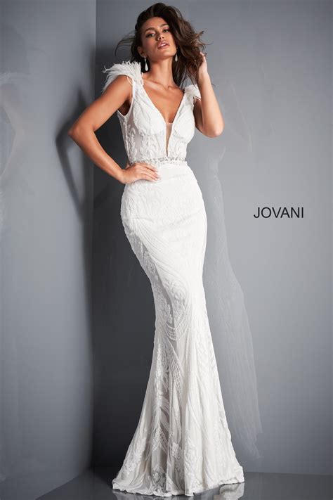 jovani 3180 merlot sequin feather shoulders prom dress