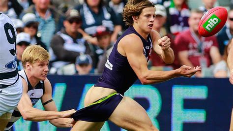afl star nathan fyfe pants down during game my own private locker room