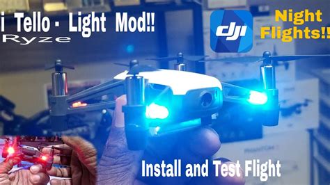 dji tello light mod install  demo flight youtube