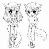 Coloring Pages Anime Wolf Wolves Popular sketch template