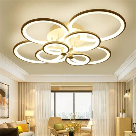 modern ceiling lamp led ring ceiling light dimmable living room lamp  remote control