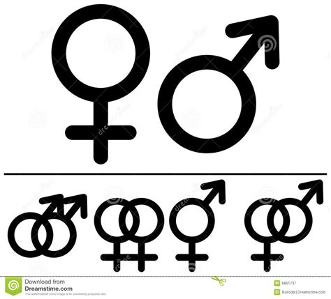 Male And Female Symbols Stock Vector Illustration Of Element 6851737