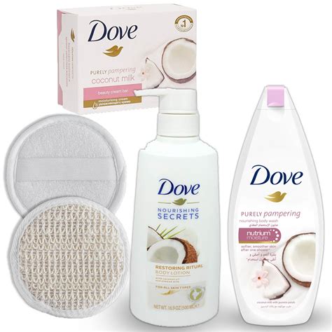 dove body wash lotion  soap care pack purely pampering coconut oil liquid moisturizing