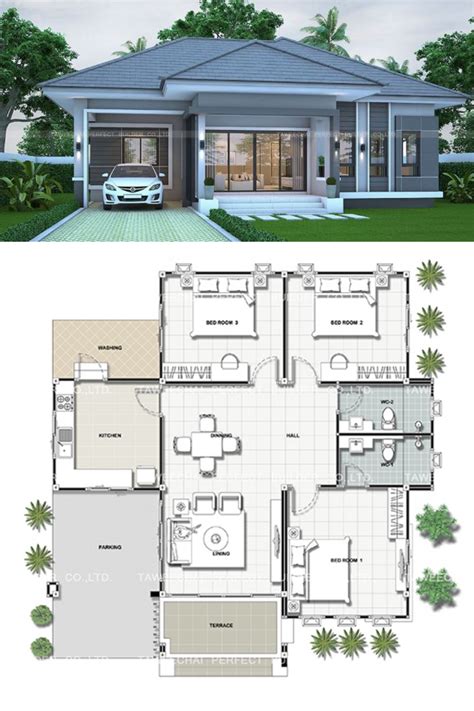gray bungalow   bedrooms pinoy eplans bungalow house plans modern bungalow