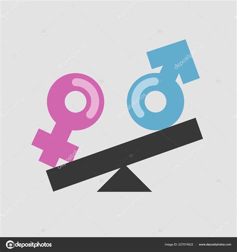Gender Equality Male Female Signs Scales Feminism Human Rights Social