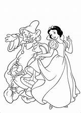 Blancanieves Colorear Siete Enanitos sketch template