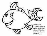 Coloring Mouth Fish Coin Pages Sunday School Craft Kids Printable Confident Journal End Popular Choose Board sketch template