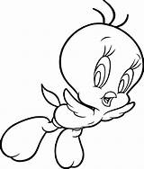 Tweety Looney Tunes Canary Wecoloringpage sketch template