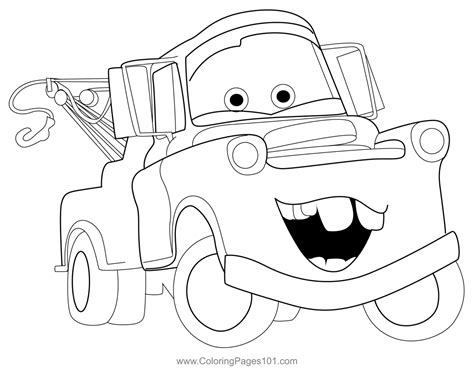 tow mater cars coloring page  kids  cars printable coloring