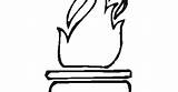 Torch Coloring Pages Olympic sketch template