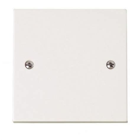 gang square profile white face plate blanking plate chrome plated screws enviromate