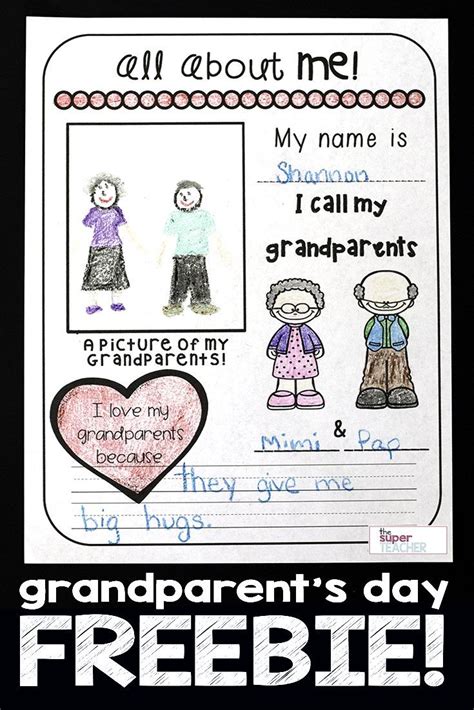 adorable  worksheet perfect  grandparents day
