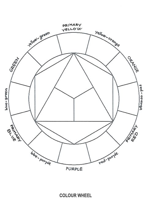 color wheel drawing  getdrawings