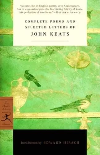 complete poems  selected letters  john keats  john keats