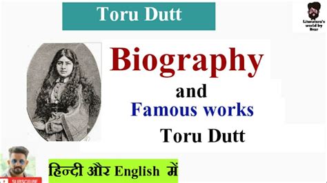 toru dutt biography  hindi toru dutt famous works indian female
