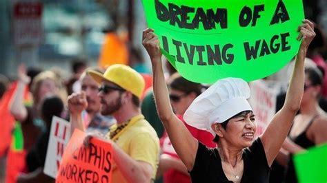 fast food workers in us pay protest bbc news