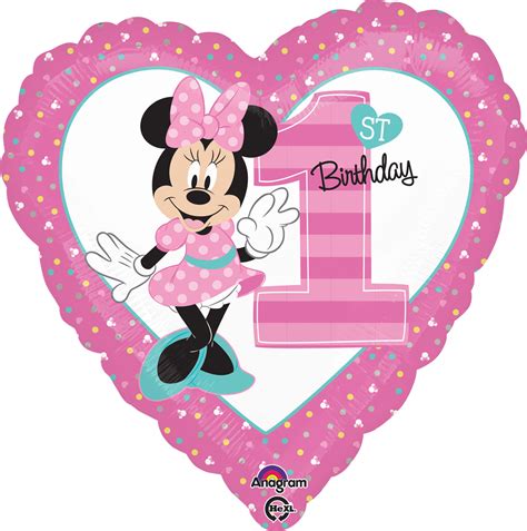 disney minnie mouse st birthday foil balloon partybellcom