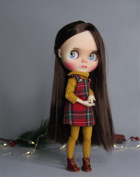 ooak blythe doll custom tbl blythe bjd dolls blythe brown hair