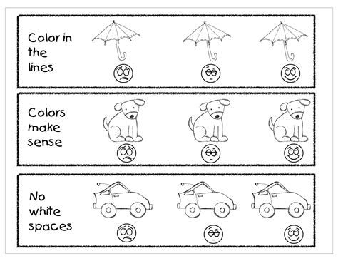 kindergarten night owls coloring assessment kindergarten rubrics