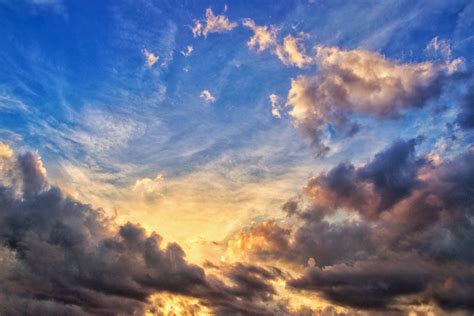sky clouds sunset  stock photo public domain pictures