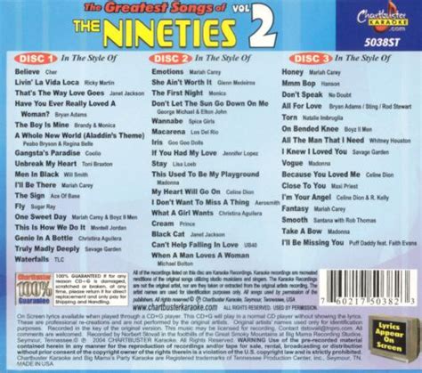 chartbuster karaoke greatest songs of 90s pop hits karaoke songs reviews credits allmusic