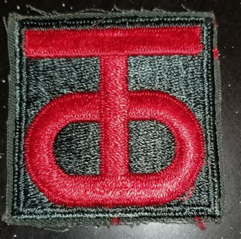 Wwii Us Army 89th Infantry Division Cut Edge Patch Original Ebay