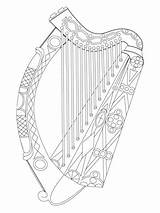 Harp Coloring Irish Pages Printable Clipart Harfe Ausmalbilder Celtic Ireland Instruments Tattoo Ideen Arms Coat Webstockreview Original Choose Board Supercoloring sketch template