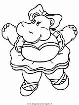 Ballo Hippo Hippos Colorare sketch template