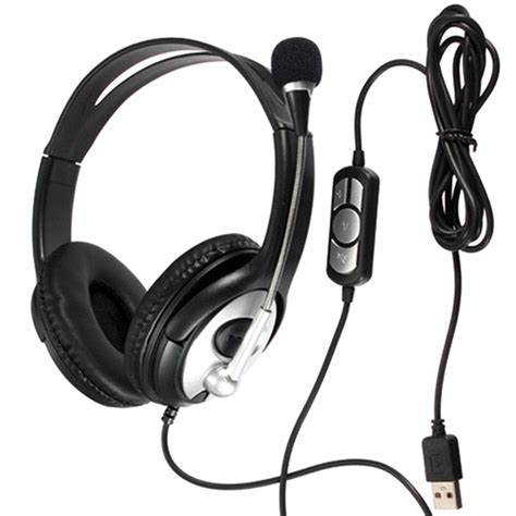 wired noise cancelling surround sound usb stereo super bass headband  ear office gaming