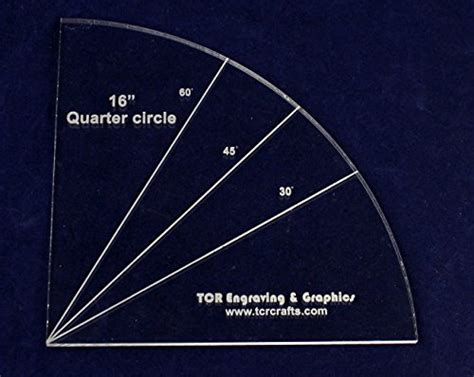 quarter circle template creates   diameter circle  clear