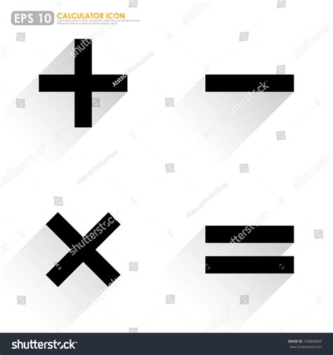 basic mathematical symbols  white background stock vector