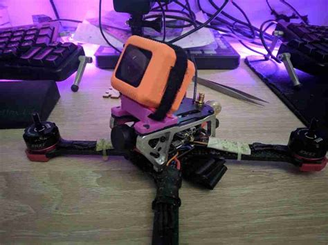 printed fpv drone actioncam mount