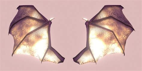 low poly animated demon wings 3d asset cgtrader