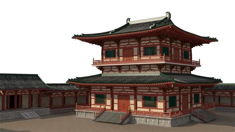 chinese palace  model cgtrader