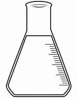 Beaker Science Clipart Drawing Flask Erlenmeyer Clip Chemistry Cylinder Graduated Equipment Lab Outline Cartoon Drawings Empty Chemical Cliparts Bubbling Template sketch template