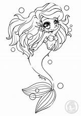 Yampuff Chibi Ariel Lineart Colorier Mermay Sirène Artherapie Sirenas Giselle Personnage Princesses sketch template