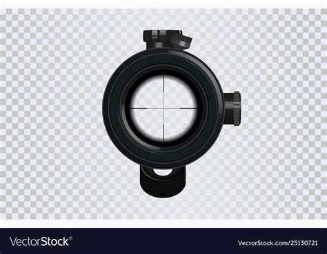 Realistic 3d Sniper Scope Crosshair Royalty Free Vector